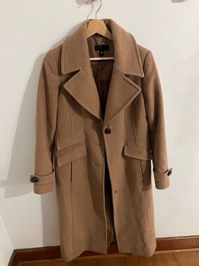 Worthington Camel Brown Wool-Blend Trench Coat